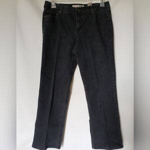 Faded Glory Eased Stretch Straight Leg Size 10 Petite Color Black Onyx jeans